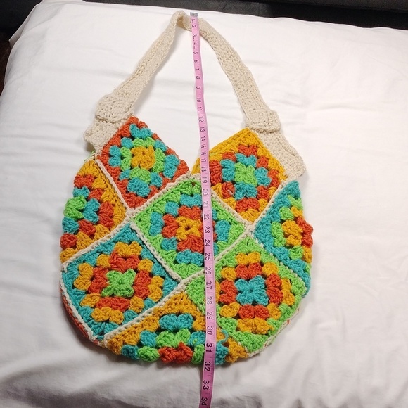 Colorful Crochet Patchwork Bag - Picture 6 of 8